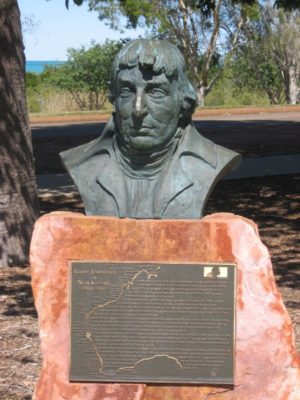 Il busto dedicato all'esploratore Nicolas Baudin a Broome in Australia