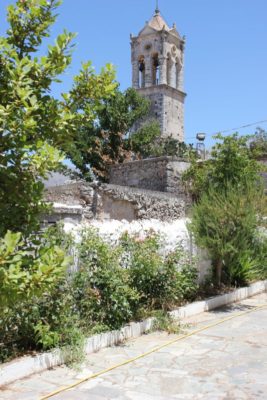 Il campanile del villaggio di Amári a Creta