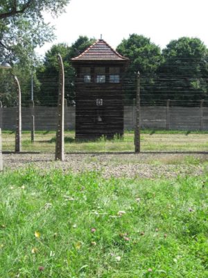 Campo di concentramento di Auschwitz torretta di guardia