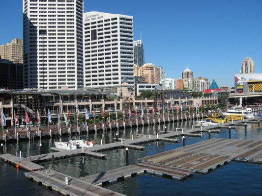 Panorama della zona di Darling Harbour a Sydney