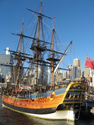 Copia fedele dell'Endeavour di James Cook a Sydney