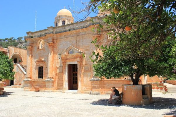 Il monastero di Agías Tríadas nella penisola di Akrotíri a Creta