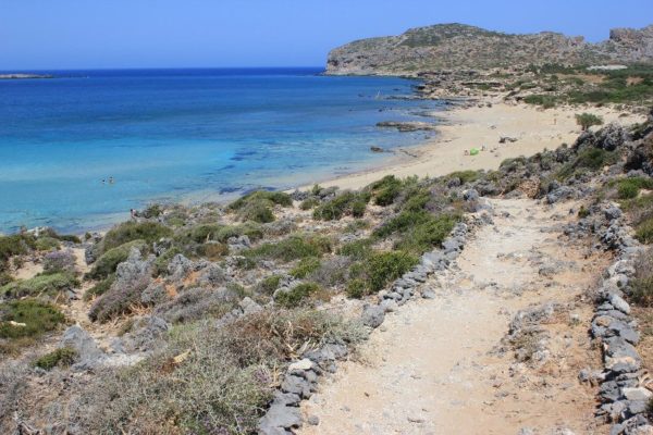 Panorama della spiaggia di Falásarna a Creta