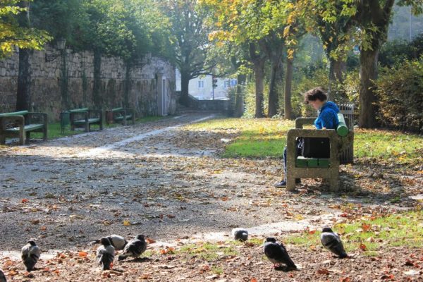 Parco nei pressi di piazza Francoske Revolucije a Lubiana