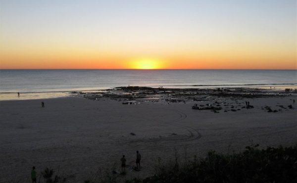 Tramonto su Cable Beach a Broome in Australia