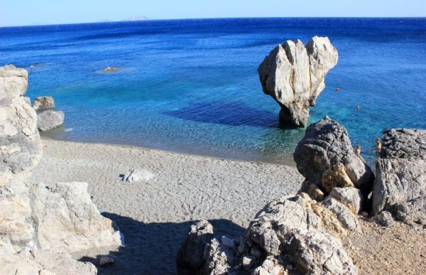 La spiaggia di Préveli a Creta