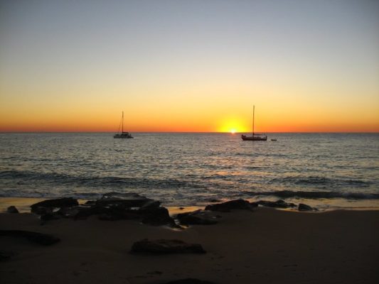 Tramonto a Cape Leveque nella Dampier Peninsula in Australia