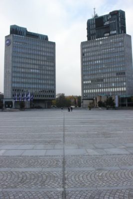 Palazzi in piazza della Repubblica a Lubiana