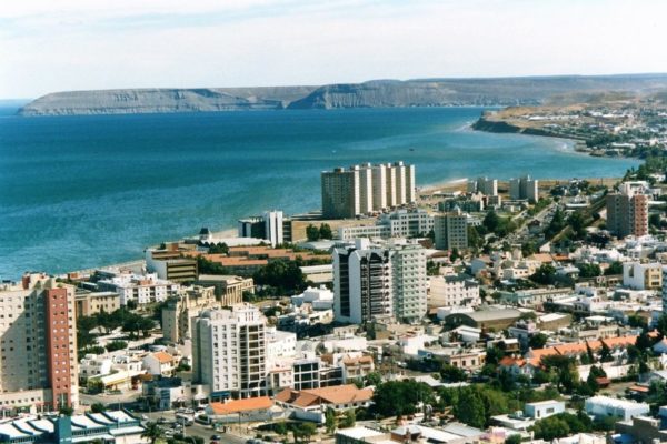 Panorama di Comodoro Rivadavia in Argentina