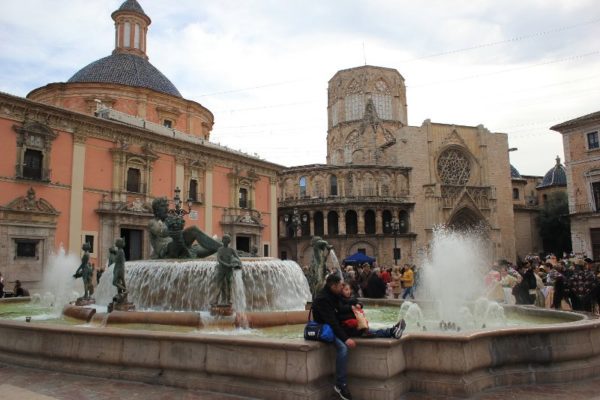 Plaza de la Virgen a Valencia