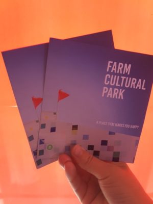 La brochure del Farm Cultural Park di Favara