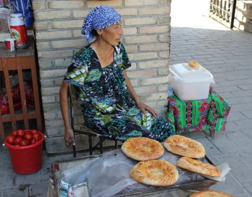 Bazar pane Bukhara Uzbekistan