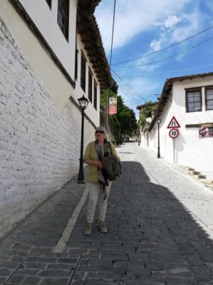 La salita che porta al quartiere di Kalaja a Berat in Albania