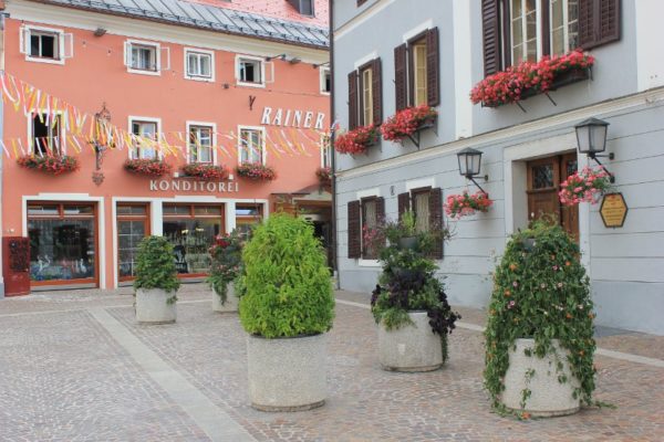 Il centro storico di Villach in Austria