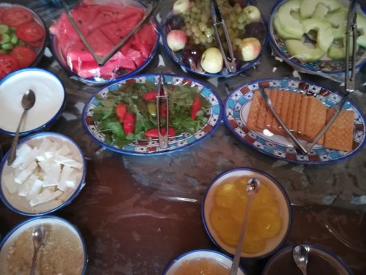 Breakfast Shaarbaf Hotel di Yazd Iran