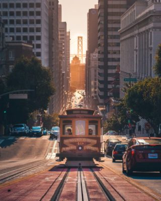 Cable car della California line a San Francisco