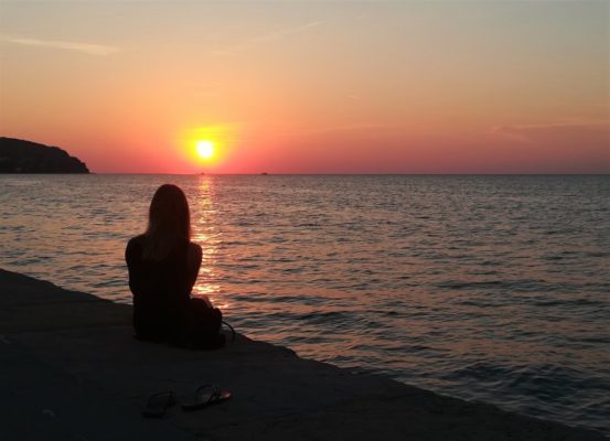 Tramonto sul lungomare di Capodistria