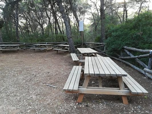 L'area pic-nic nel Parco di Porto Selvaggio nel Salento