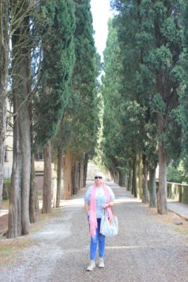 Viale di ingresso della Badia a Passignano