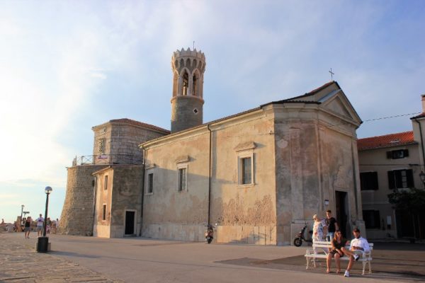 La chiesa della Madonna della Salute a Pirano in Slovenia