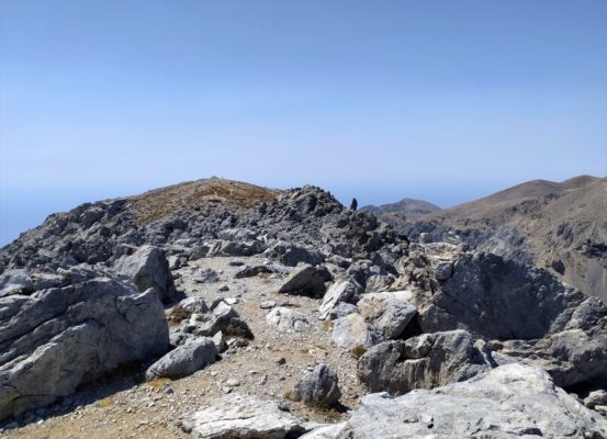 La vetta del monte Gingilos a Creta