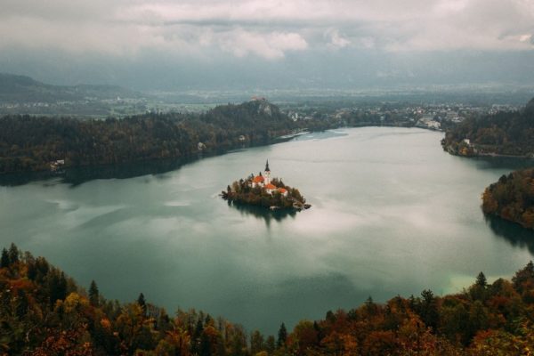 Panorama del Lago di Bled in Slovenia