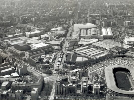 Veduta della Fiera di Milano nel 1963