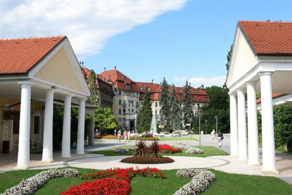 Il centro di Piešťany in Slovacchia