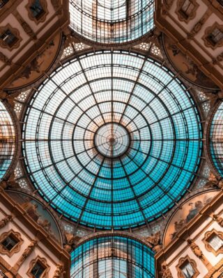 Il soffitto della Galleria Vittorio Emanuele II a Milano