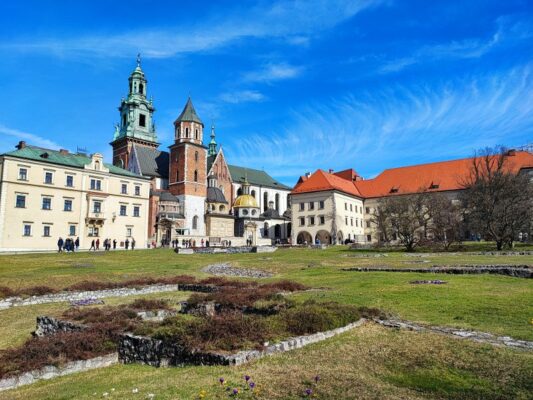 Il cortile del Castello di Wawel a Cracovia