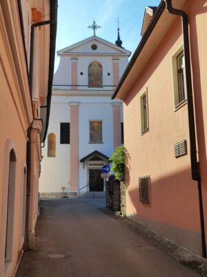 Facciata del Monastero dei Francescani a Kamnik