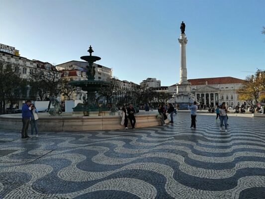 Praça Dom Pedro IV Rossio a Lisbona