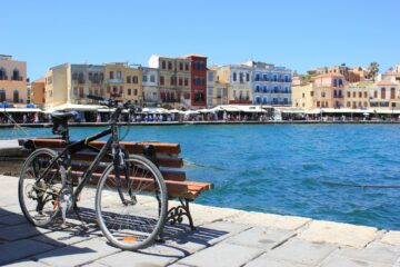 Panorama del porto veneziano di Chania a Creta